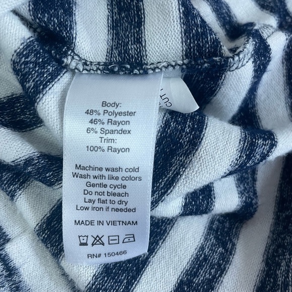 Market & Spruce navy & white striped knit dress LP - Picture 8 of 8